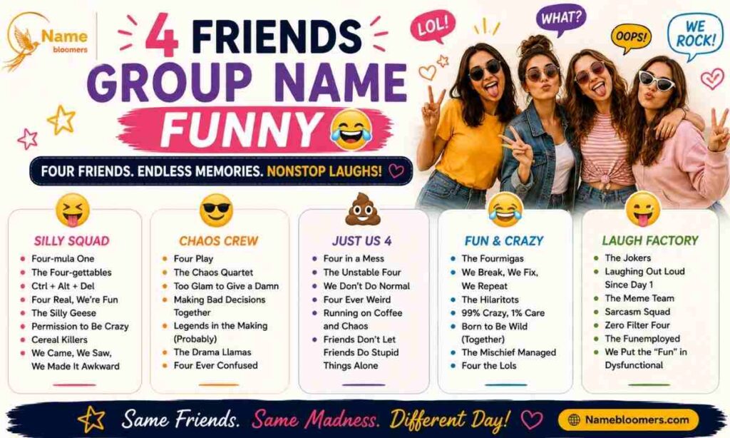 4 Friends Group Name Funny