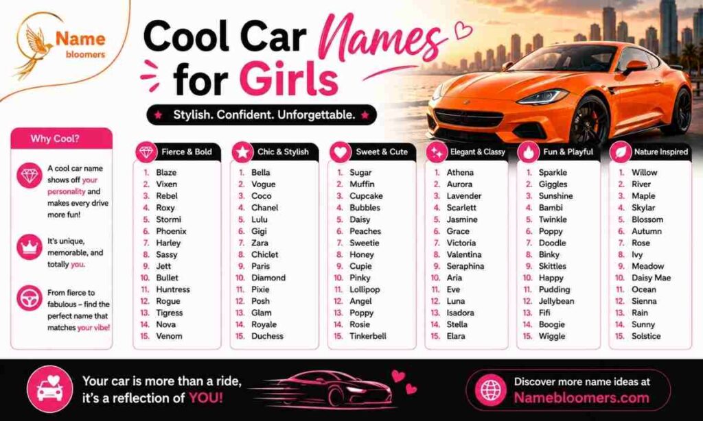 Cool Car Names for Girls