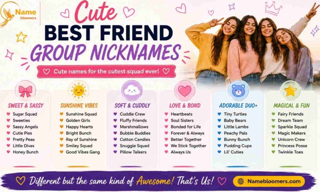 Cute Best Friend Group Nicknames