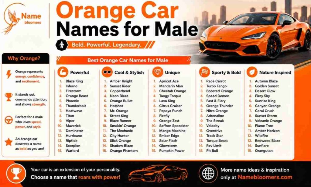 Orange Car Names Male