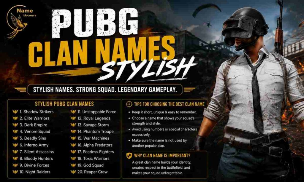 PUBG Clan Names Stylish
