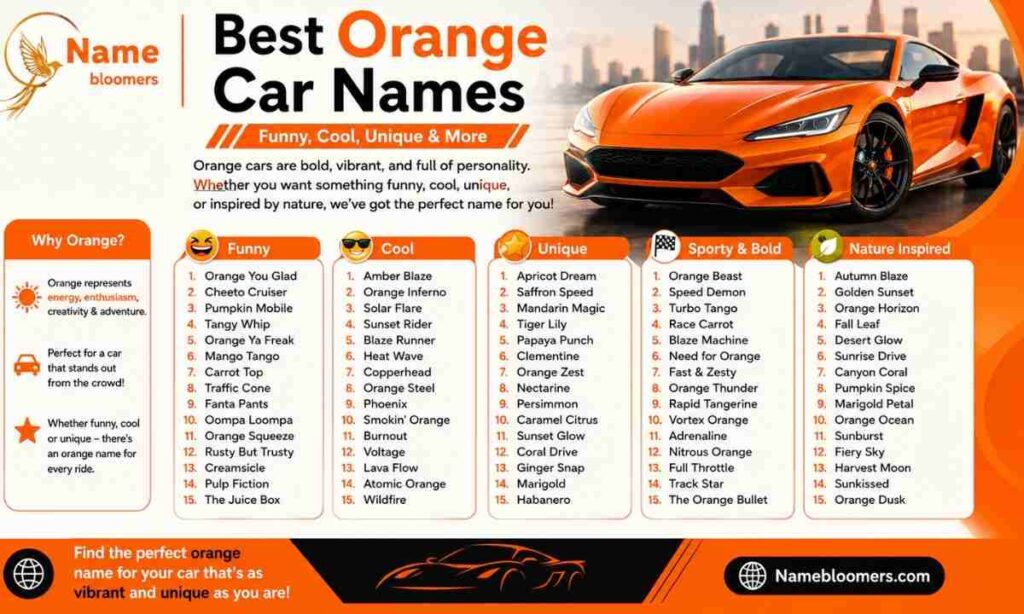 Orange Car Names
