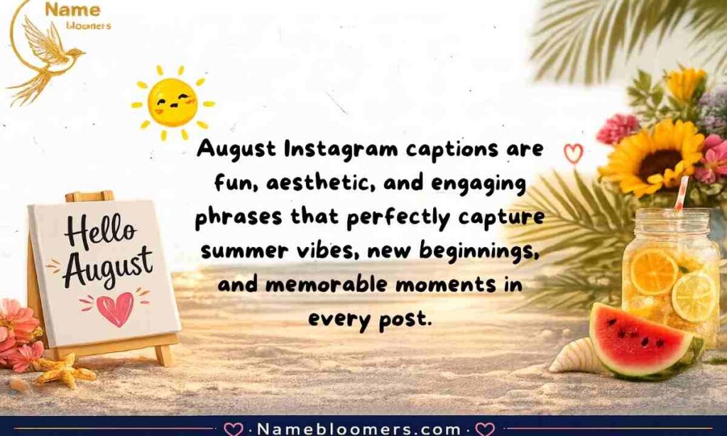 August Captions for Instagram