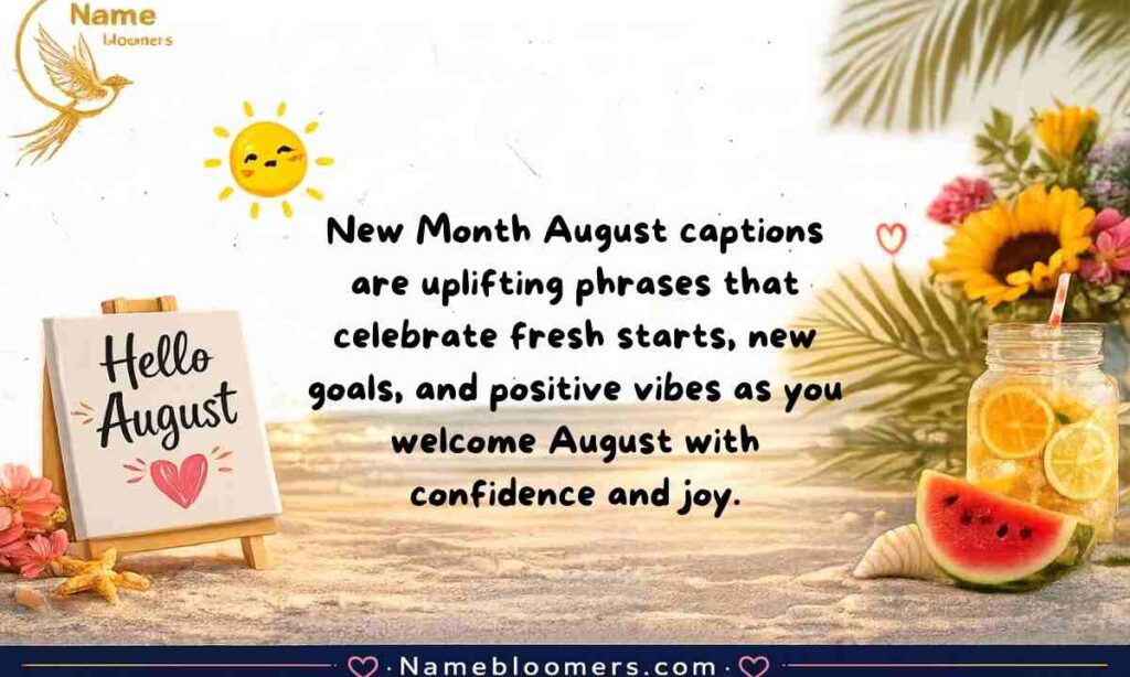 New Month August Captions