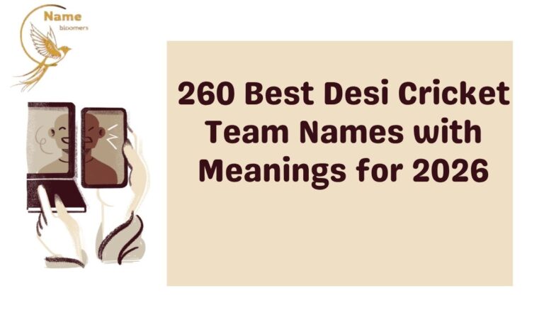 260 Best Desi Cricket Team Names with Meanings for 2026