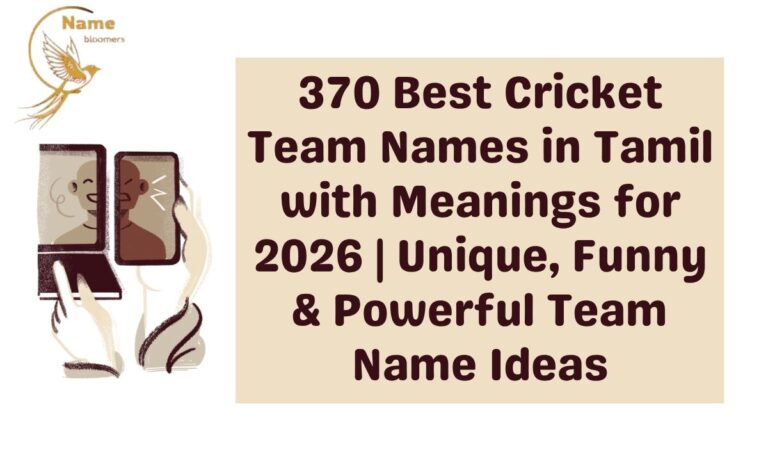 370 Best Cricket Team Names in Tamil with Meanings for 2026 Unique, Funny & Powerful Team Name Ideas
