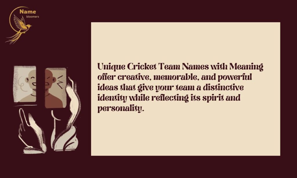 Unique Cricket Team Names with Meaning