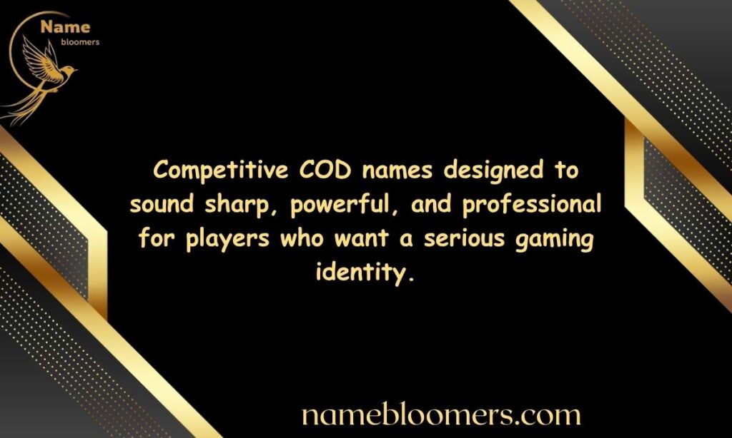 Competitive COD Names