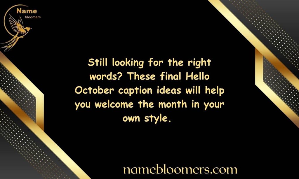 Final Hello October Caption Ideas
