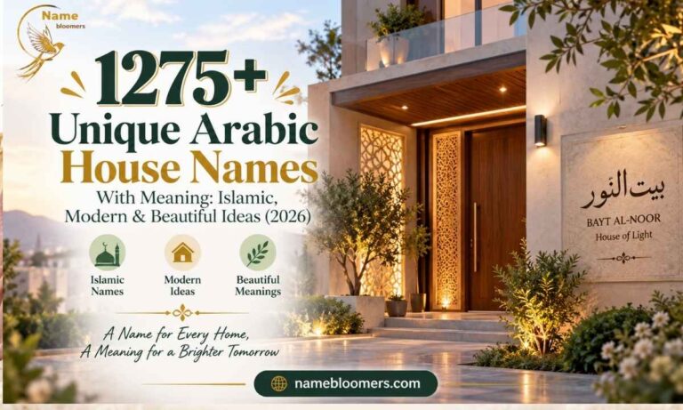 Unique Arabic names for home