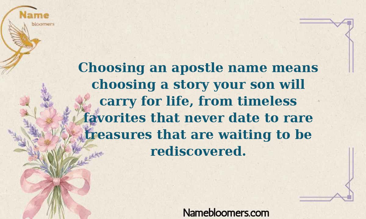 Apostle Names for Baby Boys: Which Ones Work Best Today?