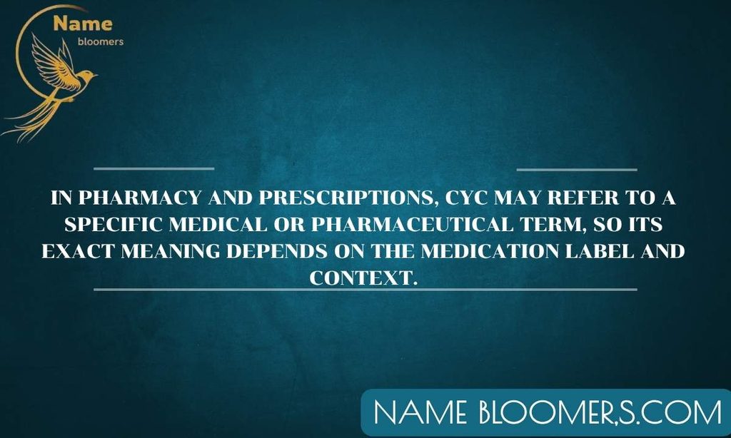 CYC Meaning in Pharmacy and Prescriptions