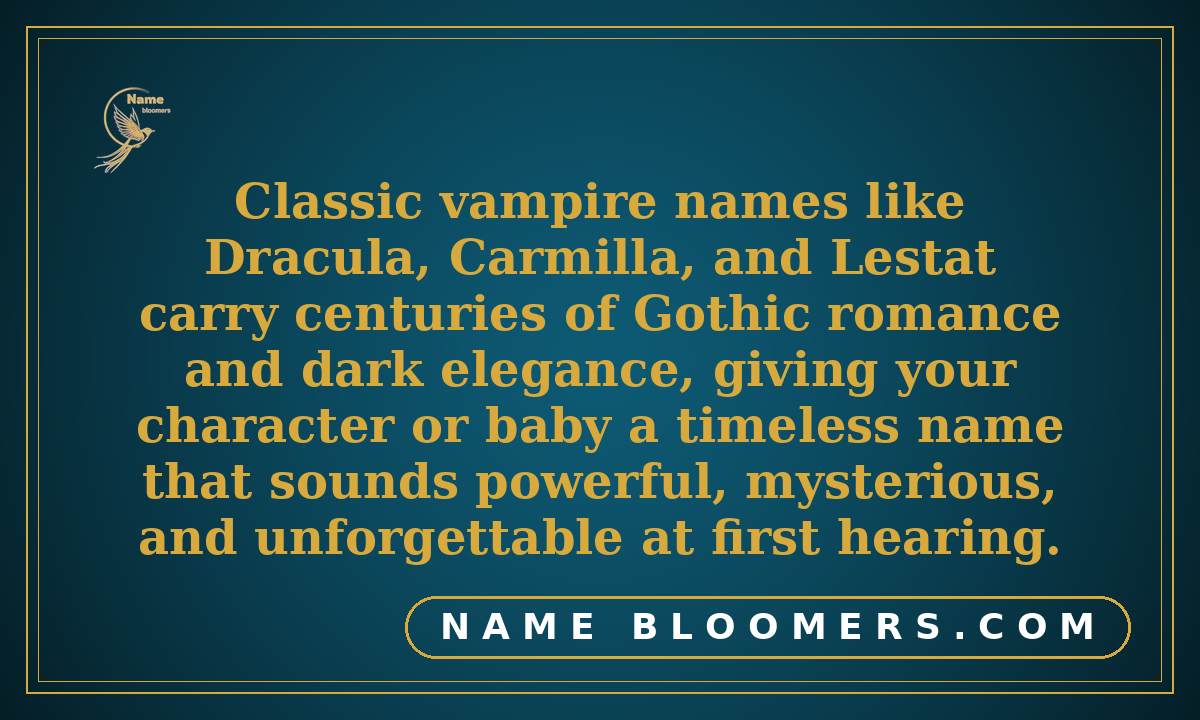 Classic Vampire Names