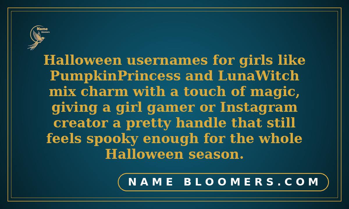Halloween Usernames for Girls
