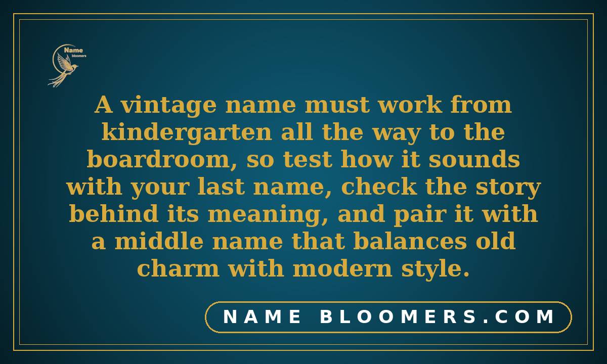 How to Choose an Old School Boy Name That Ages Well