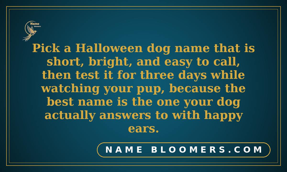 How to Pick the Perfect Halloween Dog Name