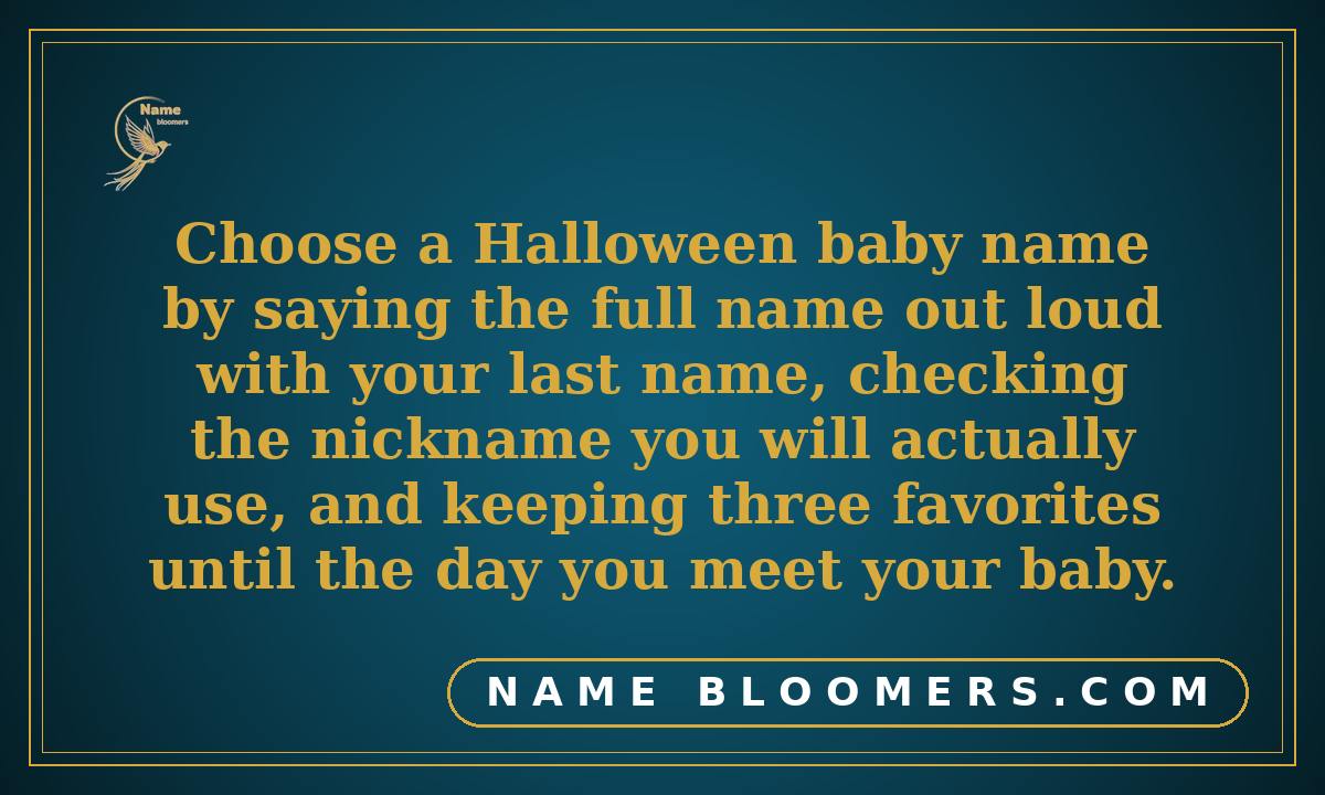 How to Pick the Perfect Halloween Name for Your Baby
