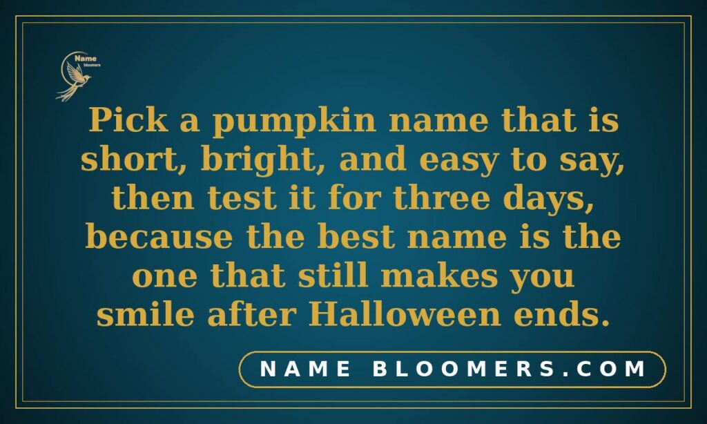 How to Pick the Perfect Pumpkin Name
