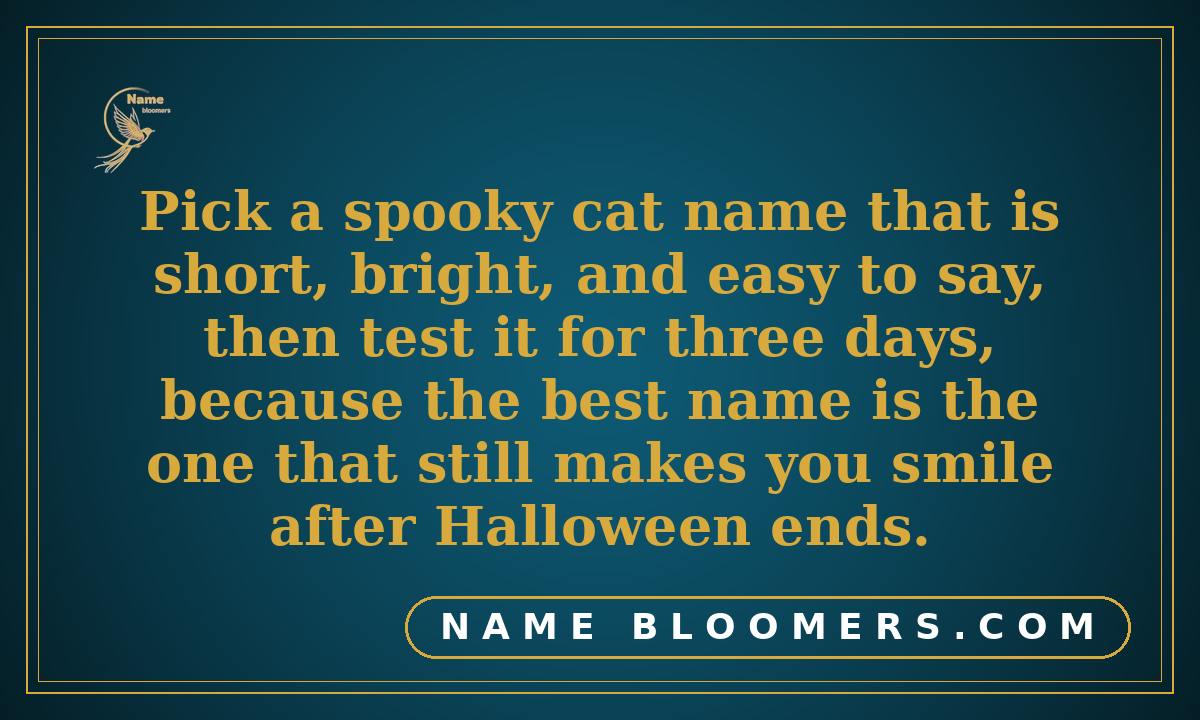 How to Pick the Perfect Spooky Cat Name
