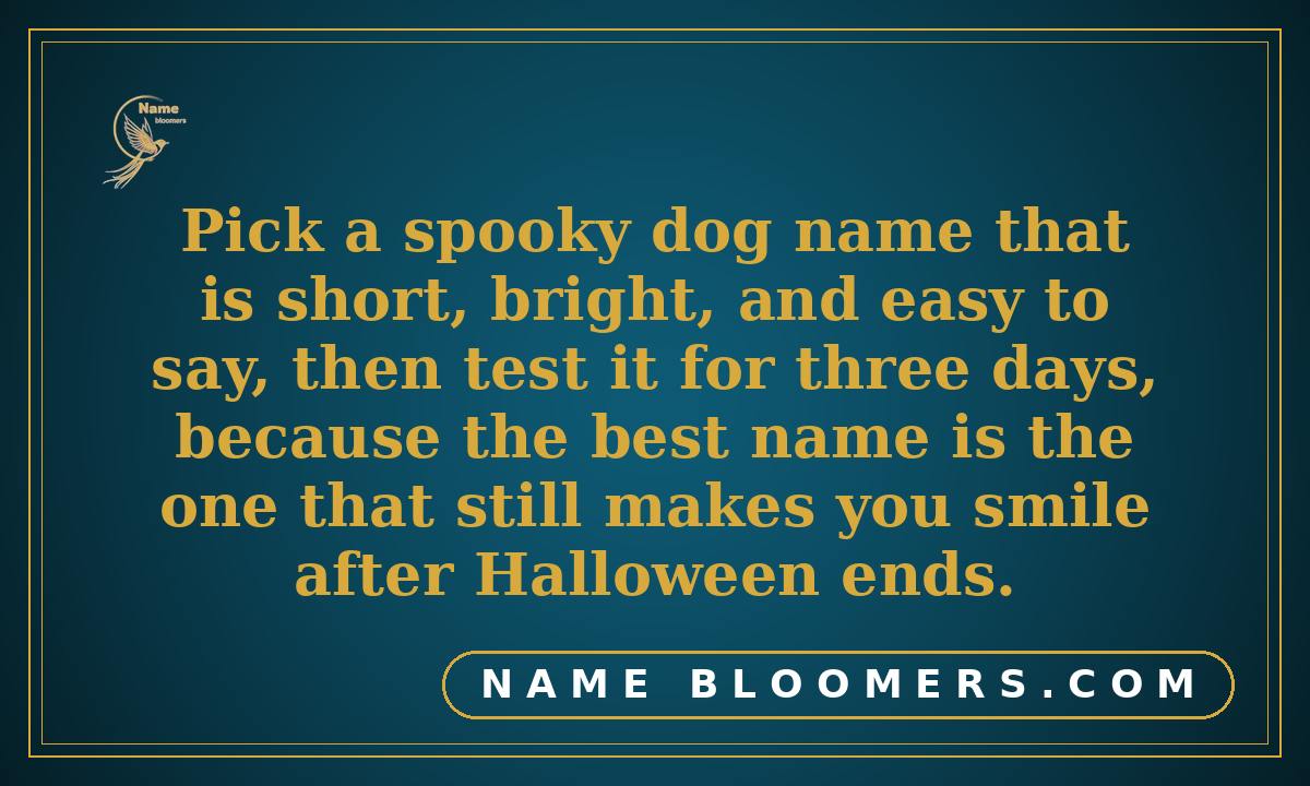 How to Pick the Perfect Spooky Dog Name