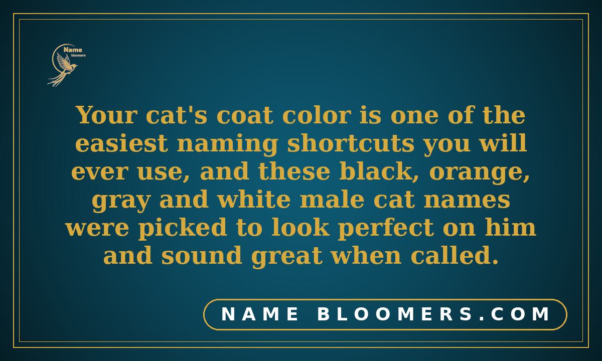 Male Cat Names by Color