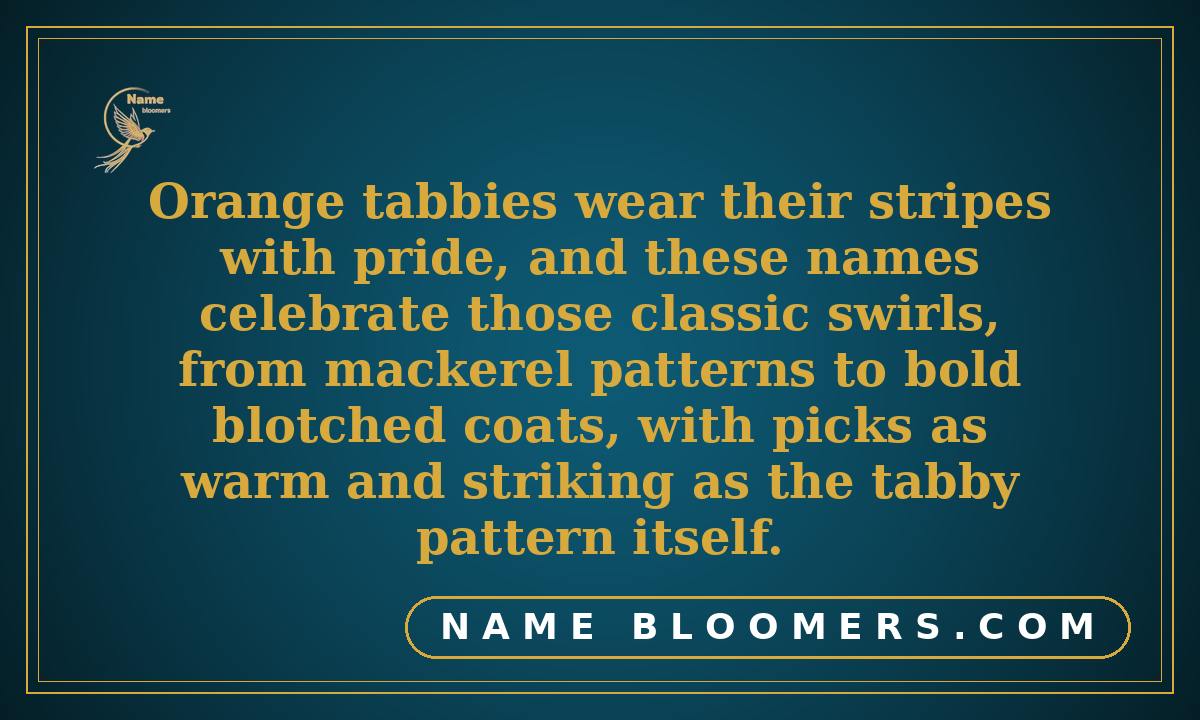 Orange Tabby Cat Names