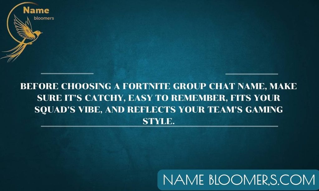 Quick Checklist Before Choosing a Fortnite Group Chat Name