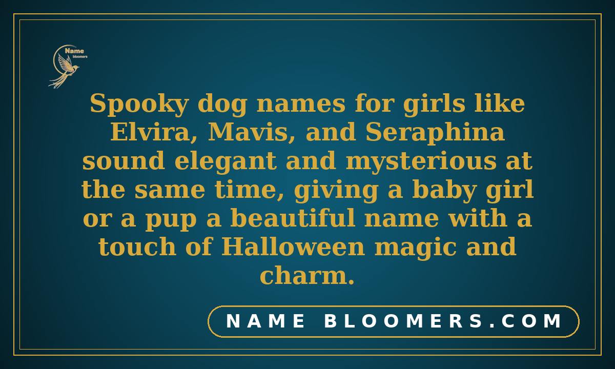 Spooky Dog Names for Girls