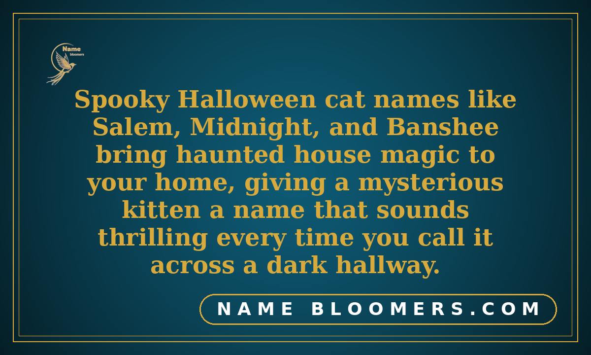 Spooky Halloween Cat Names