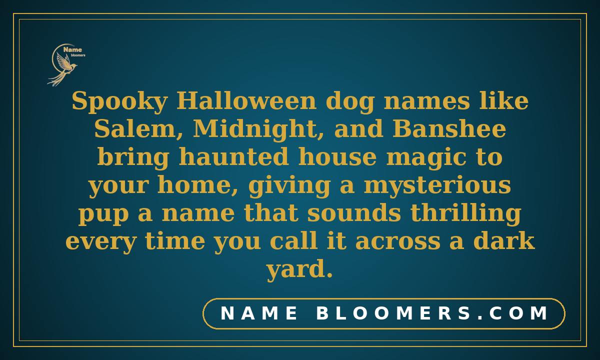 Spooky Halloween Dog Names