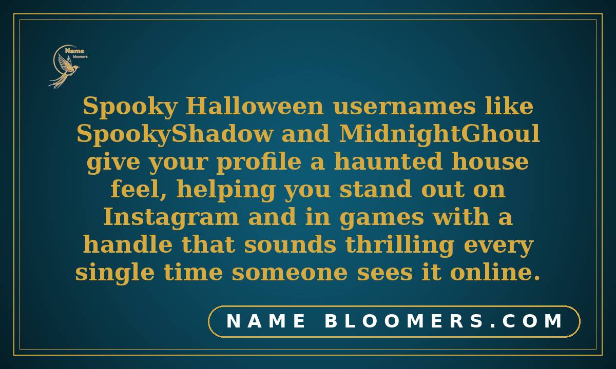 Spooky Halloween Usernames