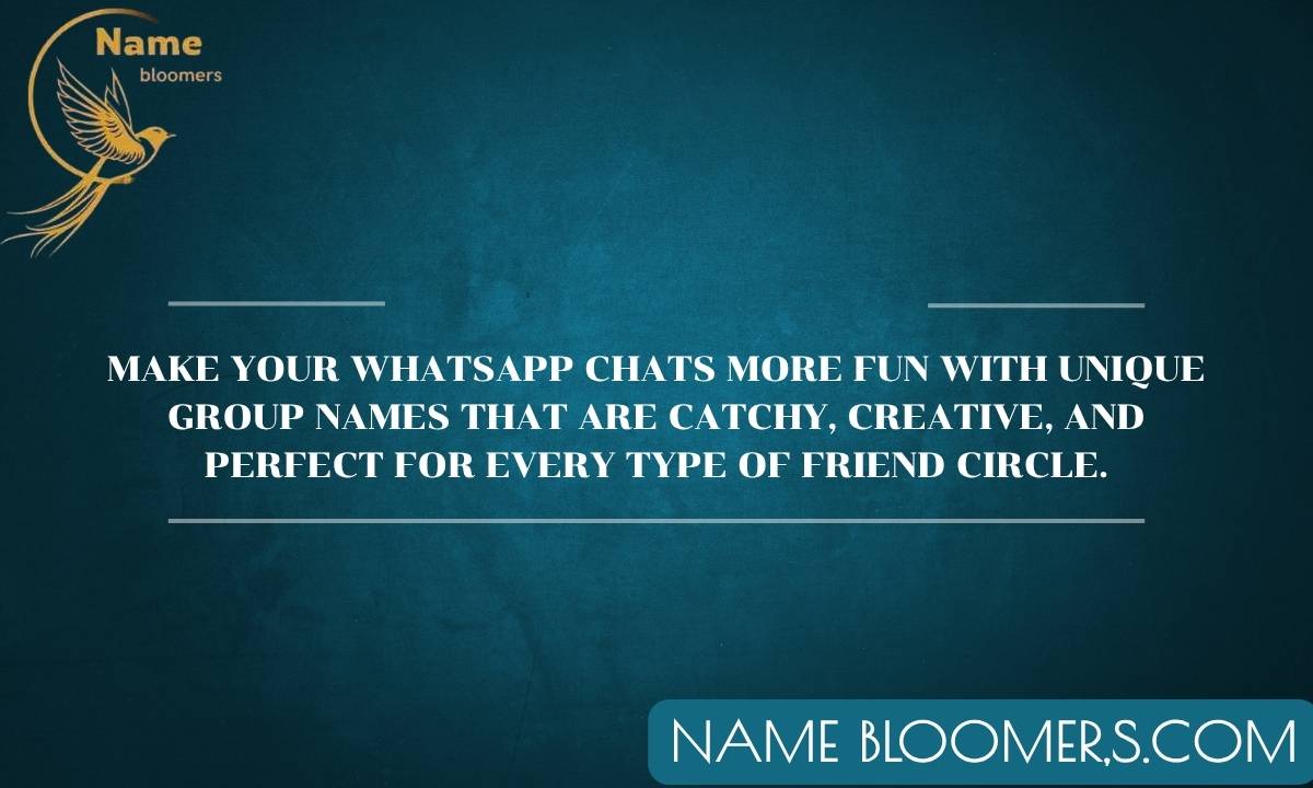 Unique Group Names for WhatsApp