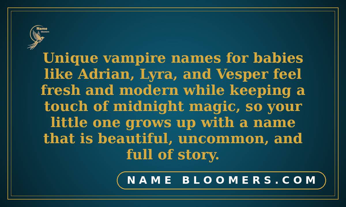 Unique Vampire Names for Babies