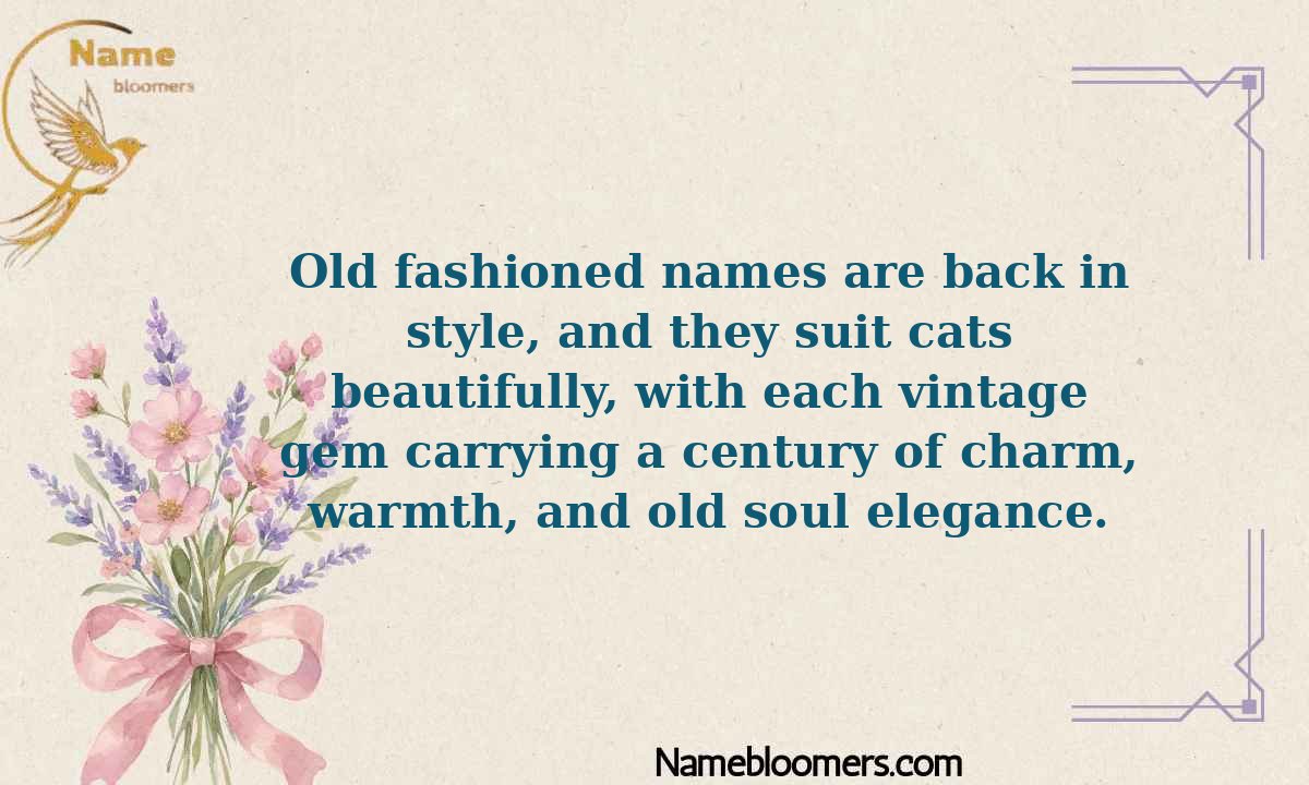 Vintage Girl Cat Names Making a Comeback